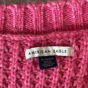 American Eagle Outfitters Vibrant Pink Knit Sweater